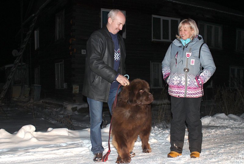 Фото: Aleksey Votchal (Алексей Вотчал), Lena Zyirina (Лена Зырина), ньюфаундленд Brownblood MSK Hakim Gold Haydar (Браунблад МСК Хаким Голд Хайдар)
