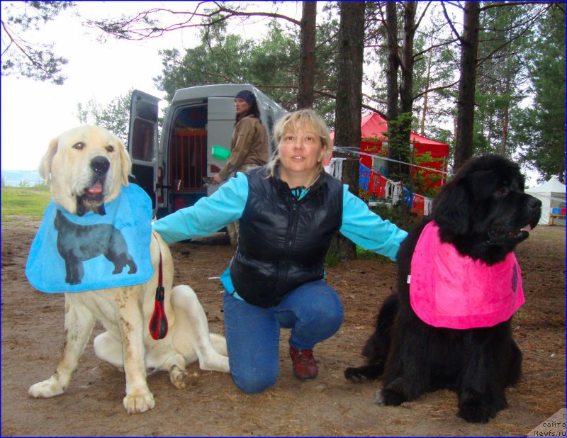 Фото: Lena Zyirina (Лена Зырина), Lena Zyirina (Лена Зырина), ньюфаундленд N'yufort Taym's Gold Aleksa (Ньюфорт Тайм'с Голд Алекса)