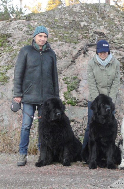 Фото: Galina Akulina (Галина Акулина), Александр Акулин, ньюфаундленд Beguschaya po Volnam Harizma (Бегущая по Волнам Харизма), ньюфаундленд Beguschaya po Volnam Samo Sovershenstvo (Бегущая по Волнам Само Совершенство)